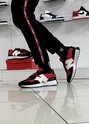 Кросівки new balance 327 (black & red)1 фото