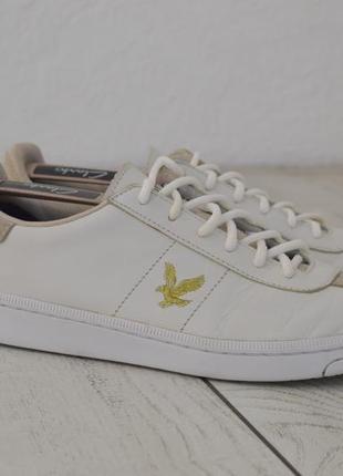 Lyle scott чоловічі шкіряні кросівки кеди білого кольору оригінал 42 розмір