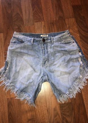 Джинсові шорти з вирізами по боках легкі літні стильні оригінальні y2k