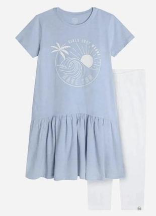 Набор платья, велосипедики для девочки 134 см cool club