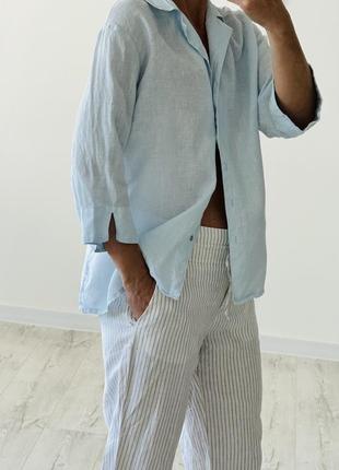 Блуза сорочка рубашка льон zara h&m льняна