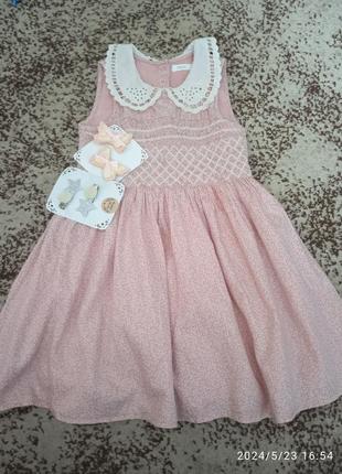 Платье из.б next 4-5 лет+4 заколки в подарок!