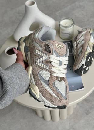 Женские кроссовки new balance 9060 driftwood stone makeover sea salt