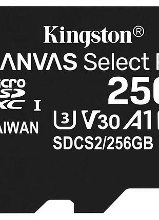 Картка пам'яті microsdxc kingston canvas select plus 256gb class 10 а1 (r 100 mb/s)
