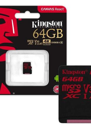 Карта памяти kingston microsdxc 64gb uhs-i a1 (класс 10) без адаптера