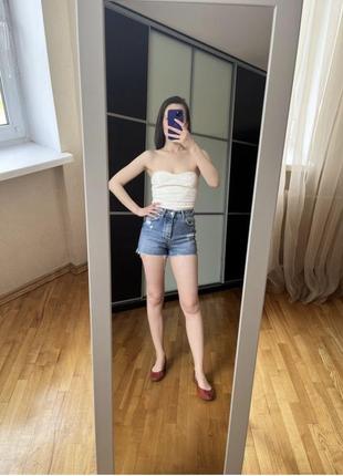 Джинсові міні- шорти bershka
