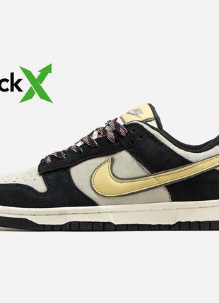 0841 nike sb dunk low lx black suede 42