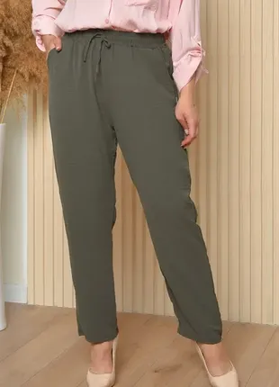 Літні штани вільного крою жатка