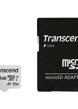 Карта памяти transcend microsdxc 256gb uhs-i u3 300s + sd адаптер (ts256gusd300s-a)