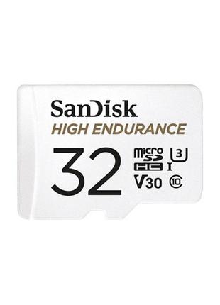 Карта памяти microsdhc sandisk high endurance 32gb (uhs-1 u3) class 10 v30 (100mb/s)