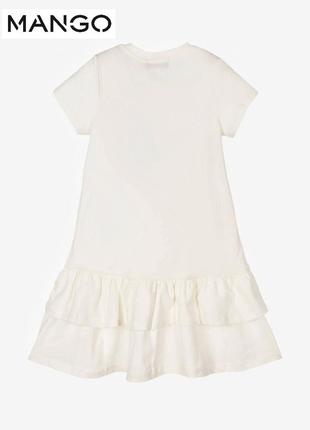Стильное летнее платье с воланом, платье mango xs 14-16 лет