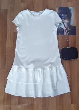 Стильное летнее платье с воланом, платье mango xs 14-16 лет5 фото