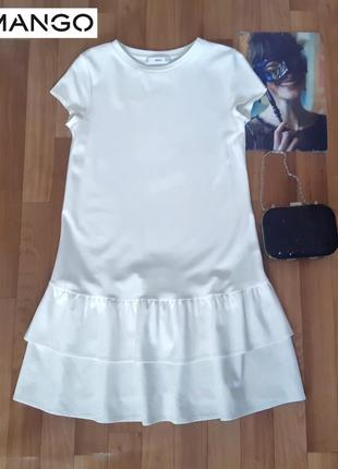 Стильное летнее платье с воланом, платье mango xs 14-16 лет2 фото