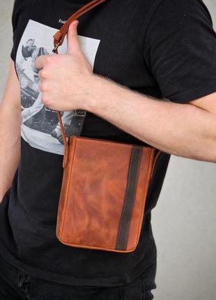 Чоловіча сумка з натуральної шкіри mb_009_terra_brown