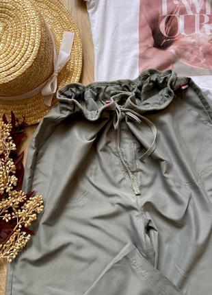 Штани палацо труби на зав’язки в талії на шнурку в поясі3 фото