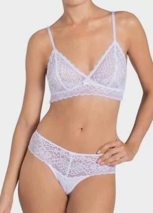 36-38р. гипюровый топ, бюст бралетт triumph amourette spotlight