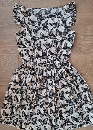 Платье в бабочках new look разм м