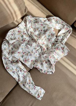 Коттонова легка сорочка на літо в стилі zara
