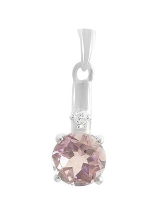 Серебряная подвеска высокогокачества с аметистом 1.62ct (2157762)