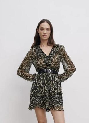 Шифоновое короткое платье в прийти фирмы zara