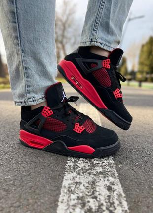 nike footscape air jordan 4 сrimson red thunder