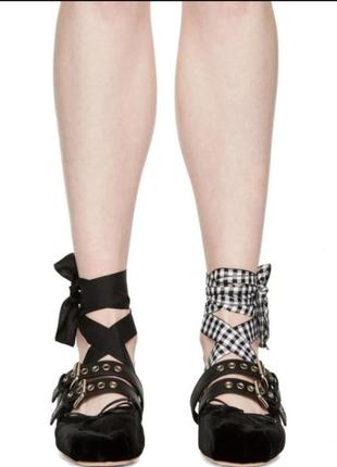 Балетки с лентами