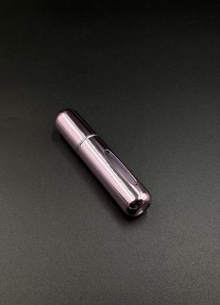 Атомайзер для спрей-духів з отвором для наповнення 80х16мм на 5мл. світло-розового кольору.