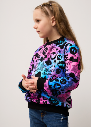 Свитшот кофта микки с турецкой трехнитки 110-152