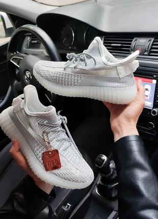 Жіночі кросівки adidas yeezy boost 350 v2 сірі2 фото