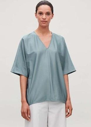 Бірюзовий топ кос туніка блузка з рукавами кімоно від cos