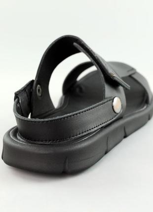 Сандалии мужские кожаные черные2 фото