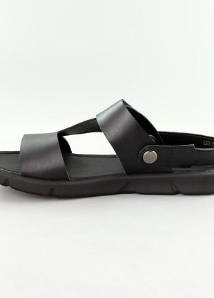 Сандалии мужские кожаные черные3 фото