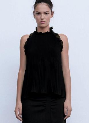 Шикарный топ с рюшами zara