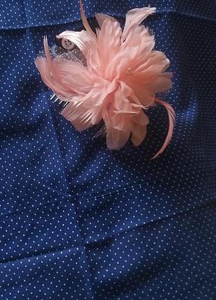 Заколка цветок из ткани
