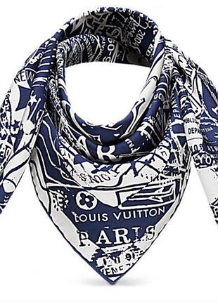Шикарний женський 100% шелковий платок от louis vuitton италия.