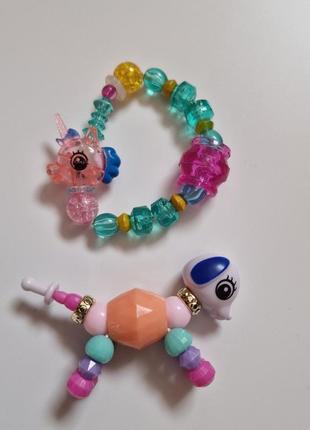 2 штуки. браслет іграшки трансформер єдиноріг собачка