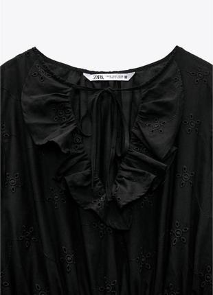 Zara сукня прошва чорна3 фото