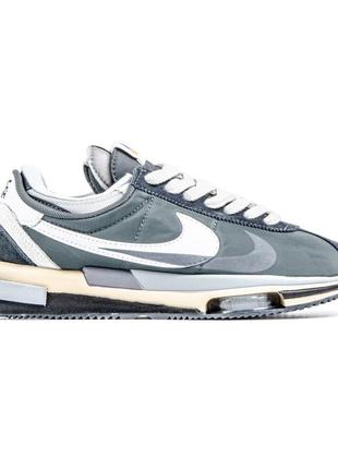 Nike sacai x zoom cortez sp “iron/grey” 413 фото