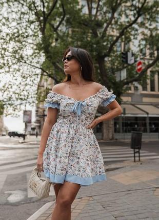 Летнее легкое короткое платье белая батал plus size