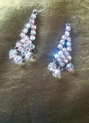 Сережки винтаж чешская бижутерия