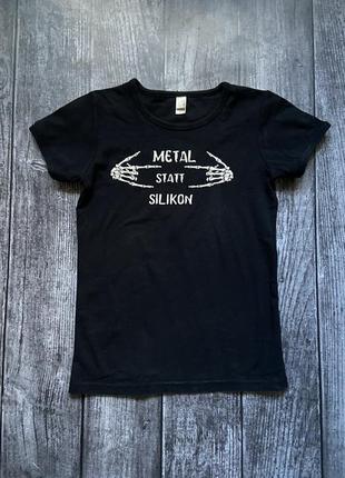 Женская рок металл футболка metal statt silikon