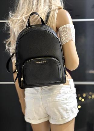 Рюкзак женский michael kors оригинал jaycee medium pebbled leather backpack черный5 фото