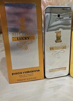 Мужская парфюмированная вода paco rabanne 1 million lucky (пако раббан ван миллион лаки) 100 мл