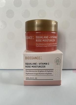 Biossance squalane + vitamin c rose moisturizer зволожуючий крем з вітаміном с