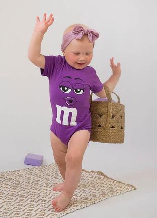 Детская боди футболка m&amp;m's, бодик для малышей ммммс