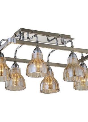 Люстра коричневая с 6 матовыми плафонами (nn015/6)