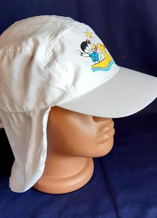 Кепка панама с защитой la roche-posay белая пляжный принт на 3-7 лет