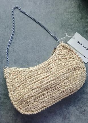 Новая плетеная сумочка на цепочке