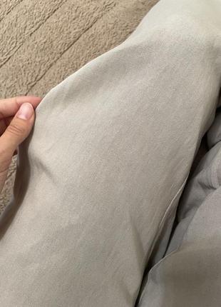 Брюки из льна на высокой посадке, прямые брюки на высокой посадке5 фото