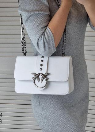 Женская качественная сумка, стильный клатч из эко кожи белый